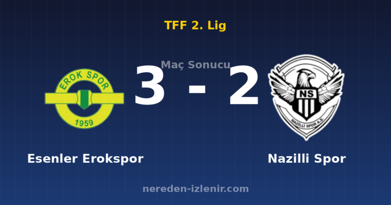 Esenler Erokspor 3-2 Nazilli Spor