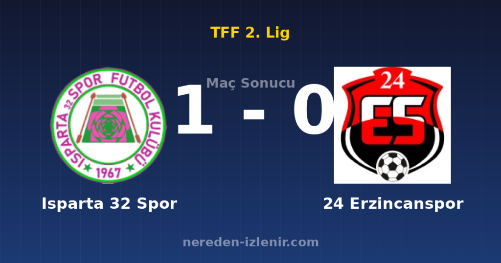 Isparta 32 Spor 1-0 24 Erzincanspor