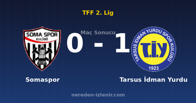 Somaspor 0-1 Tarsus İdman Yurdu