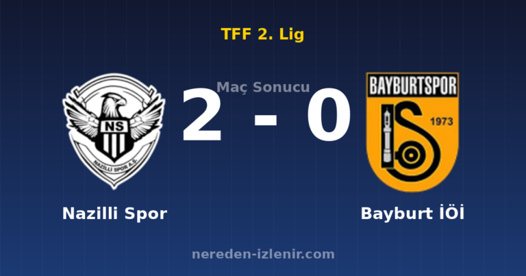 Nazilli Spor 2-0 Bayburt İÖİ