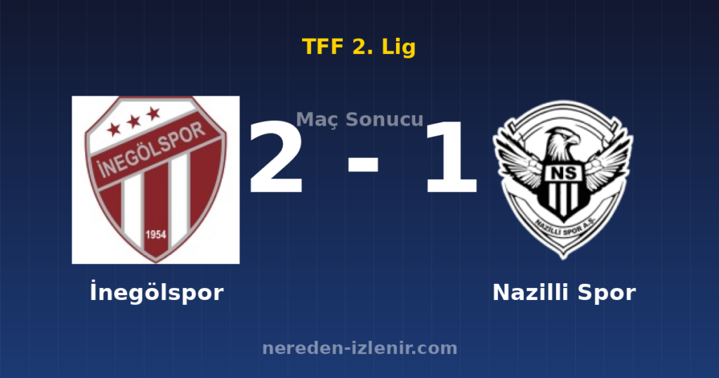 İnegölspor 2-1 Nazilli Spor