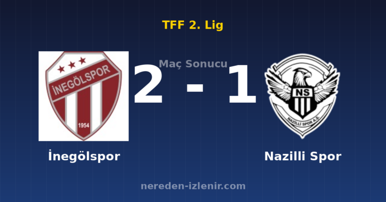 İnegölspor 2-1 Nazilli Spor