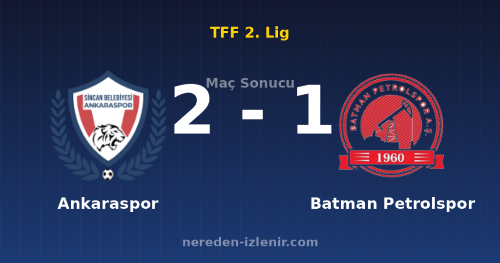 Ankaraspor 2-1 Batman Petrolspor