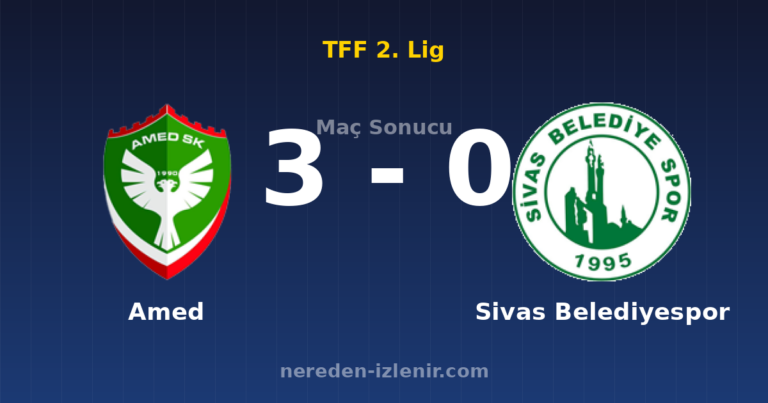 Amed 3-0 Sivas Belediyespor