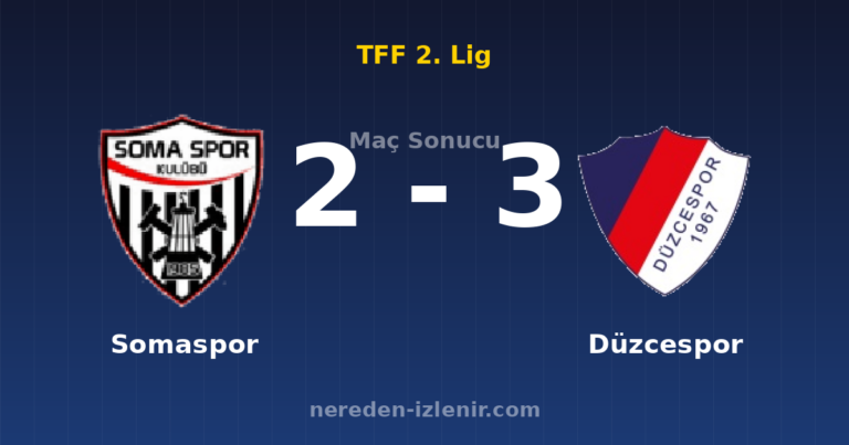 Somaspor 2-3 Düzcespor