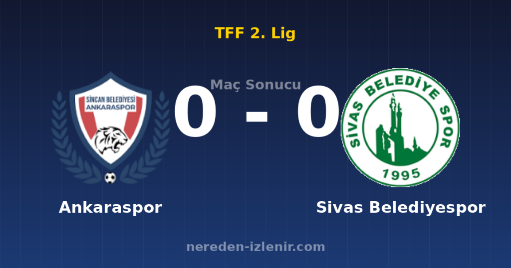 Ankaraspor 0-0 Sivas Belediyespor
