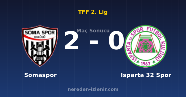 Somaspor 2-0 Isparta 32 Spor