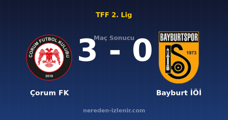 Çorum FK 3-0 Bayburt İÖİ