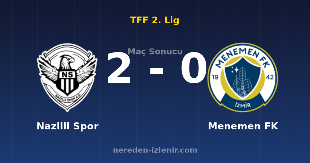 Nazilli Spor 2-0 Menemen FK