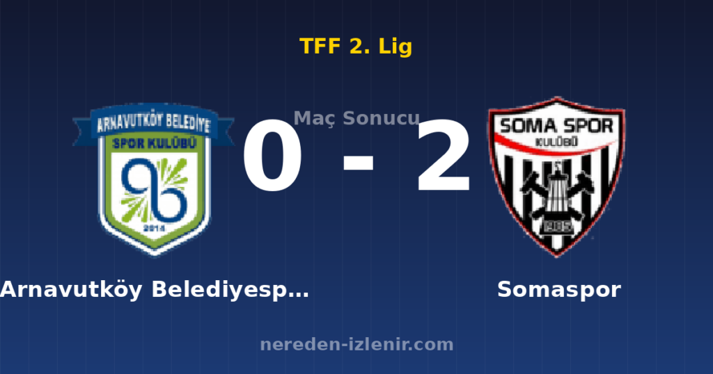 Arnavutköy Belediyespor 0-2 Somaspor