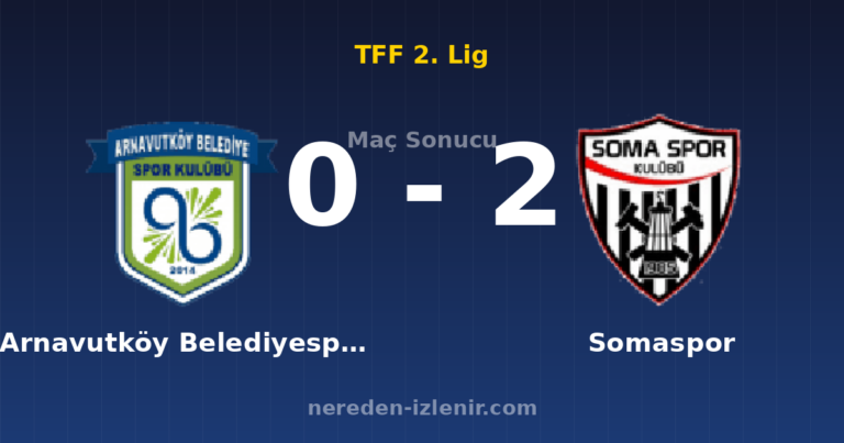 Arnavutköy Belediyespor 0-2 Somaspor