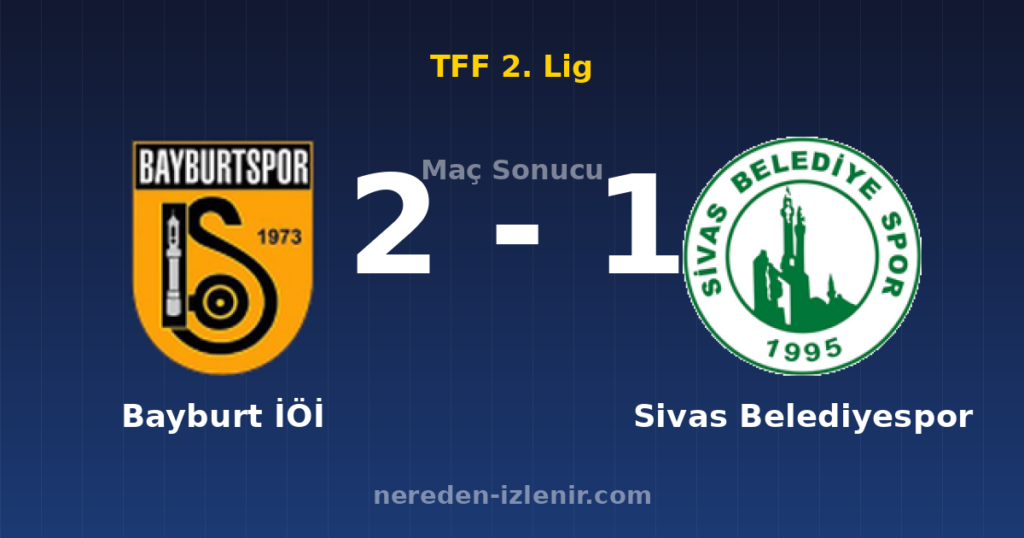Bayburt İÖİ 2-1 Sivas Belediyespor