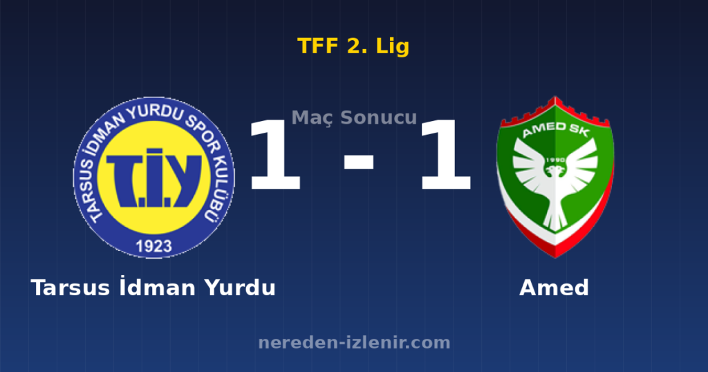 Tarsus İdman Yurdu 1-1 Amed