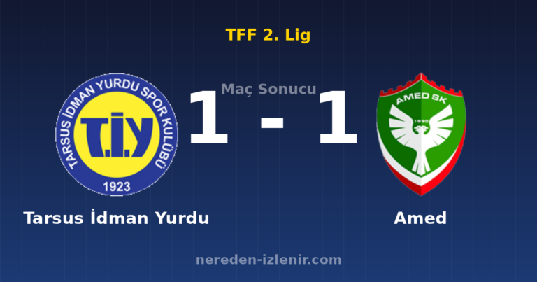 Tarsus İdman Yurdu 1-1 Amed
