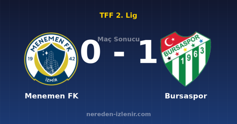 Menemen FK 0-1 Bursaspor