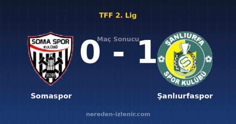 Somaspor 0-1 Şanlıurfaspor