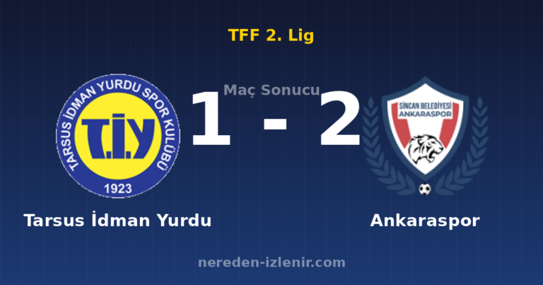 Tarsus İdman Yurdu 1-2 Ankaraspor