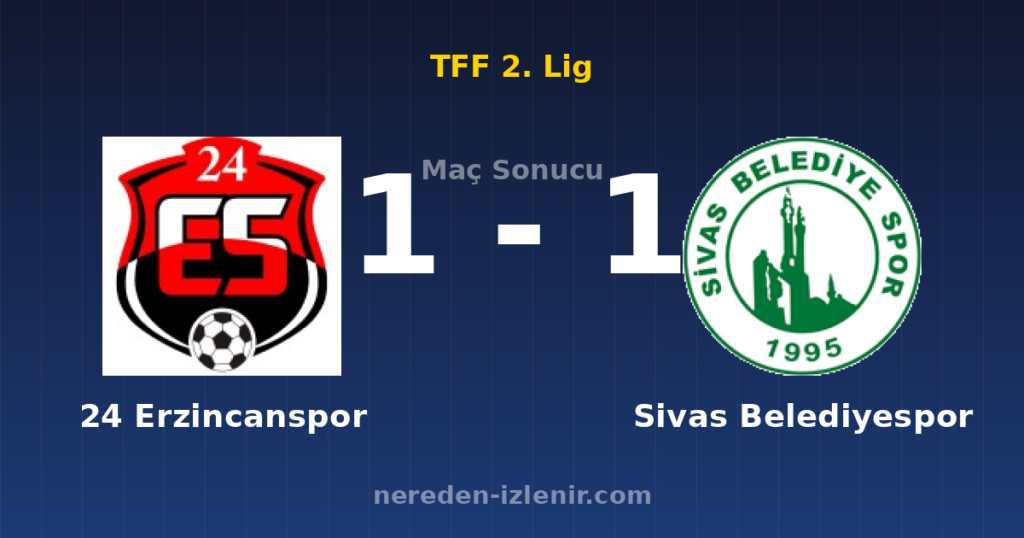 24 Erzincanspor 1-1 Sivas Belediyespor
