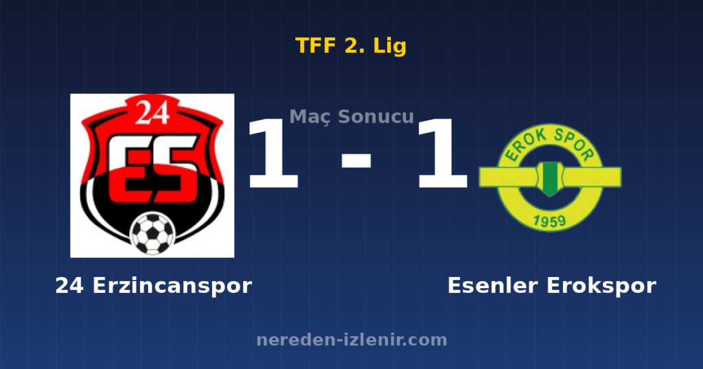 24 Erzincanspor 1-1 Esenler Erokspor