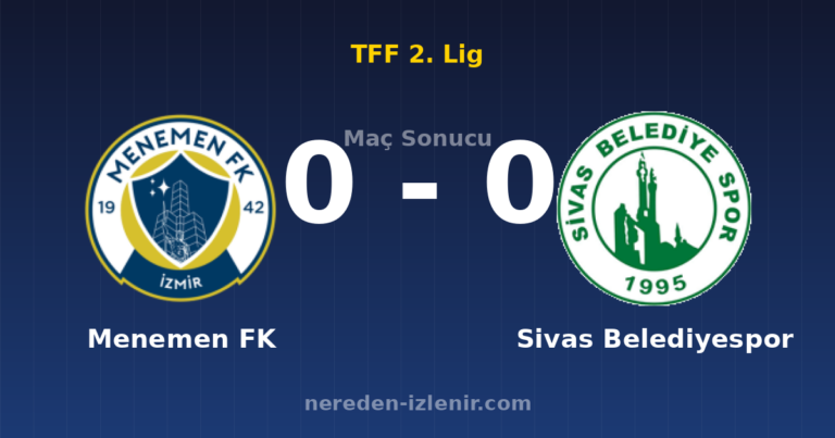 Menemen FK 0-0 Sivas Belediyespor