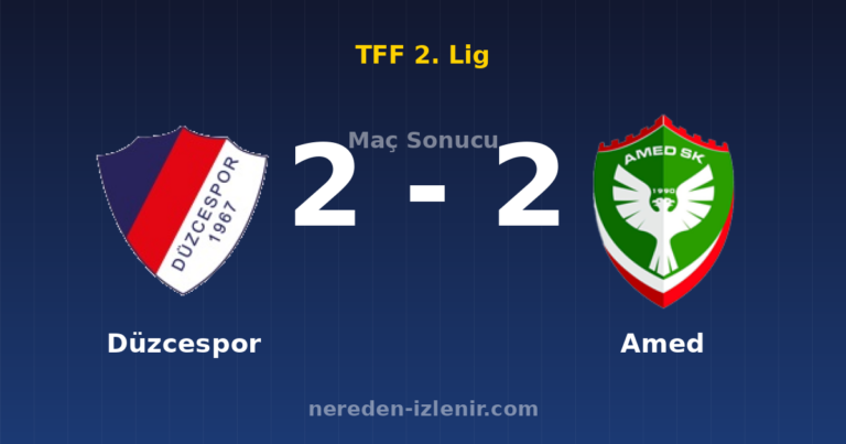 Düzcespor 2-2 Amed