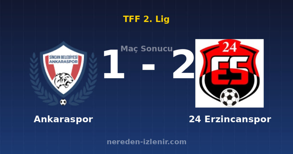 Ankaraspor 1-2 24 Erzincanspor