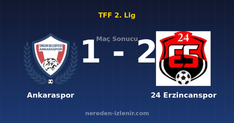 Ankaraspor 1-2 24 Erzincanspor
