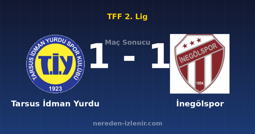 Tarsus İdman Yurdu 1-1 İnegölspor
