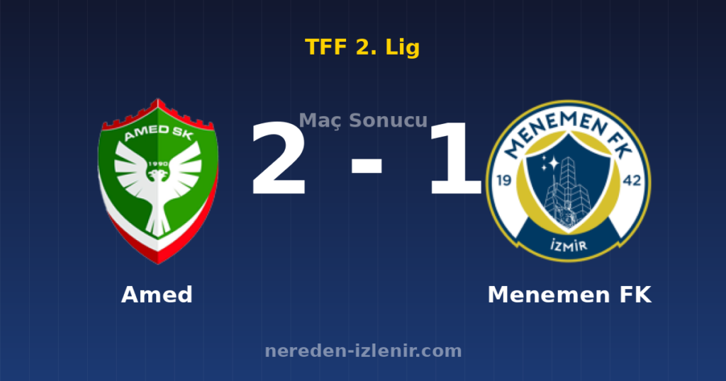 Amed 2-1 Menemen FK