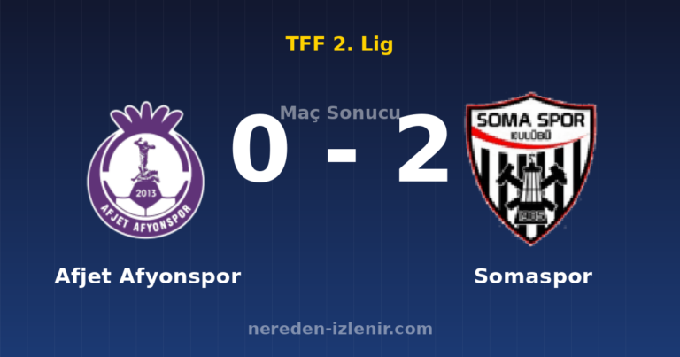 Afjet Afyonspor 0-2 Somaspor
