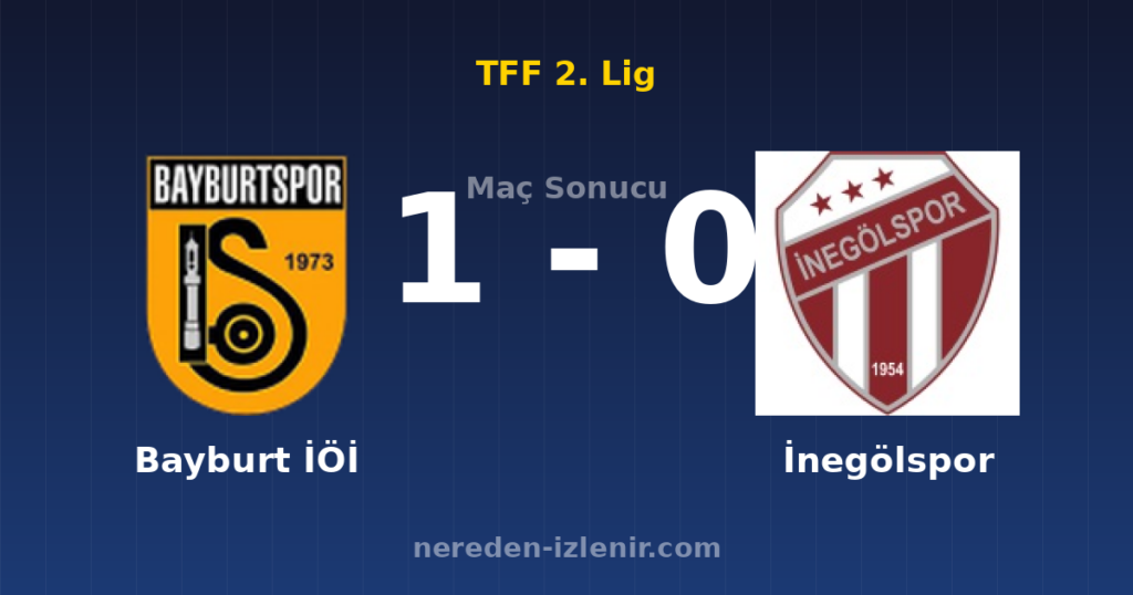 Bayburt İÖİ 1-0 İnegölspor