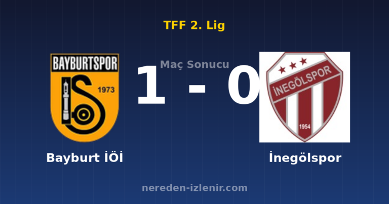 Bayburt İÖİ 1-0 İnegölspor