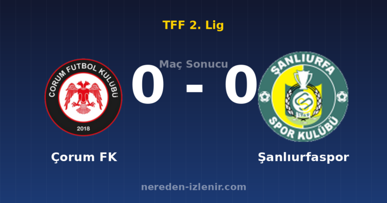 Çorum FK 0-0 Şanlıurfaspor