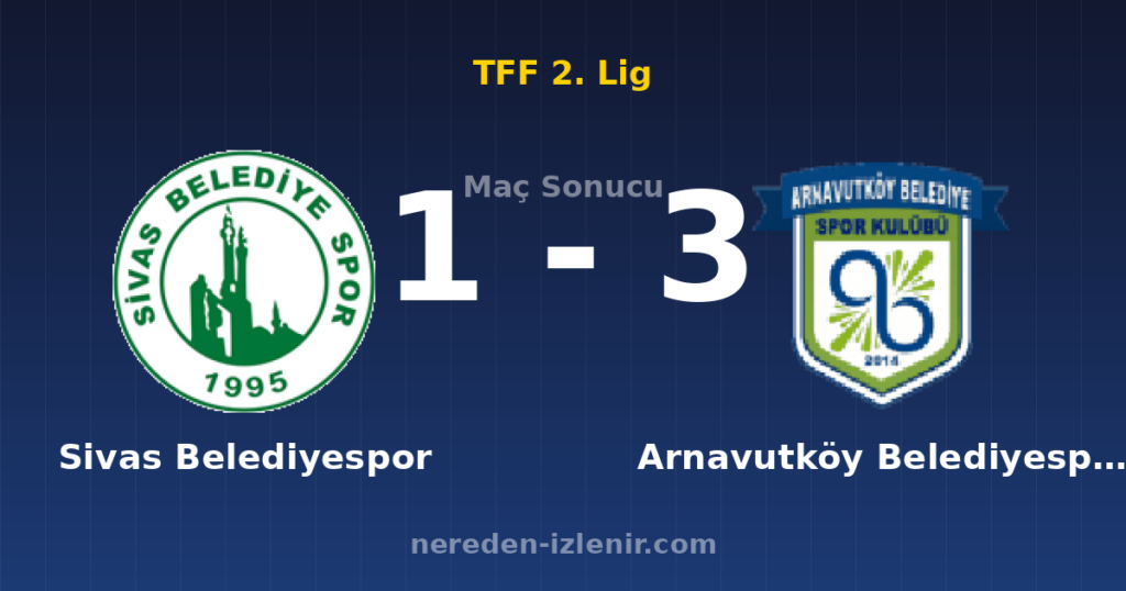 Sivas Belediyespor 1-3 Arnavutköy Belediyespor