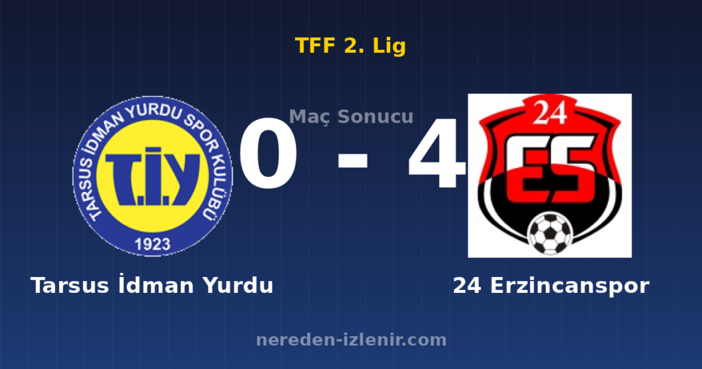 Tarsus İdman Yurdu 0-4 24 Erzincanspor