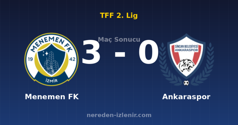 Menemen FK 3-0 Ankaraspor