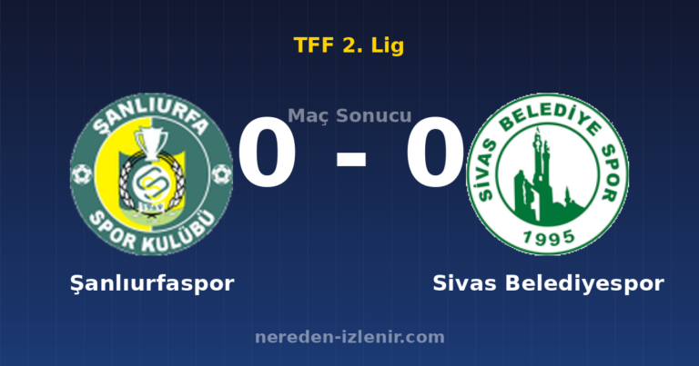Şanlıurfaspor 0-0 Sivas Belediyespor