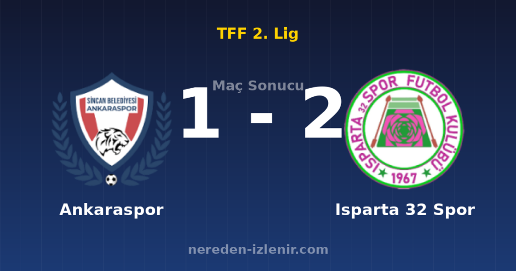 Ankaraspor 1-2 Isparta 32 Spor
