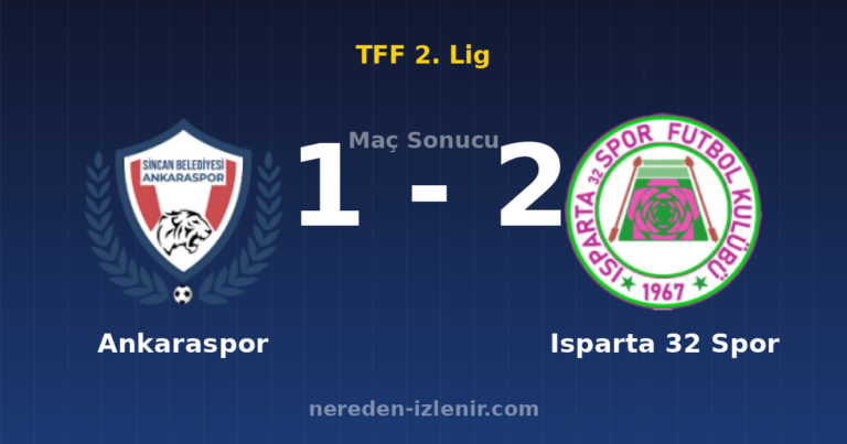 Ankaraspor 1-2 Isparta 32 Spor