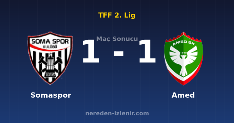 Somaspor 1-1 Amed