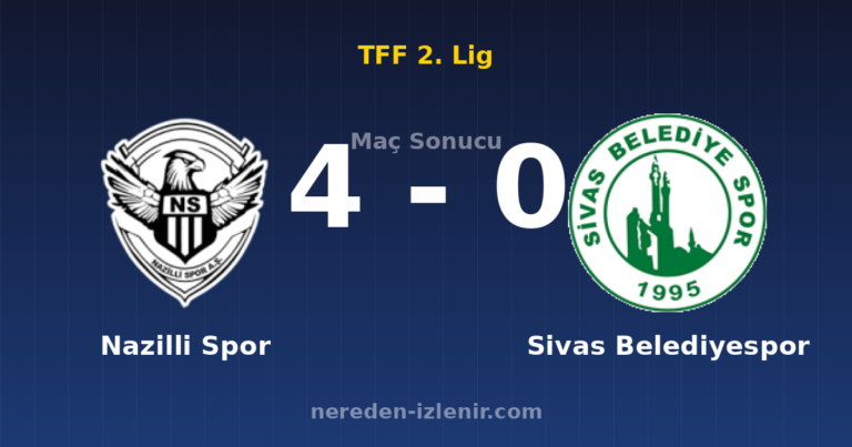 Nazilli Spor 4-0 Sivas Belediyespor