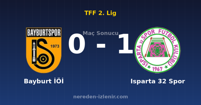 Bayburt İÖİ 0-1 Isparta 32 Spor
