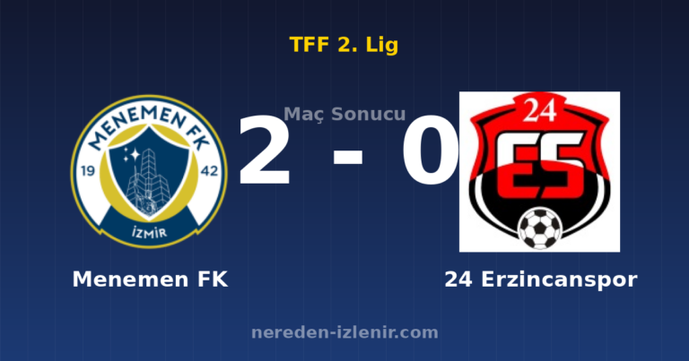 Menemen FK 2-0 24 Erzincanspor