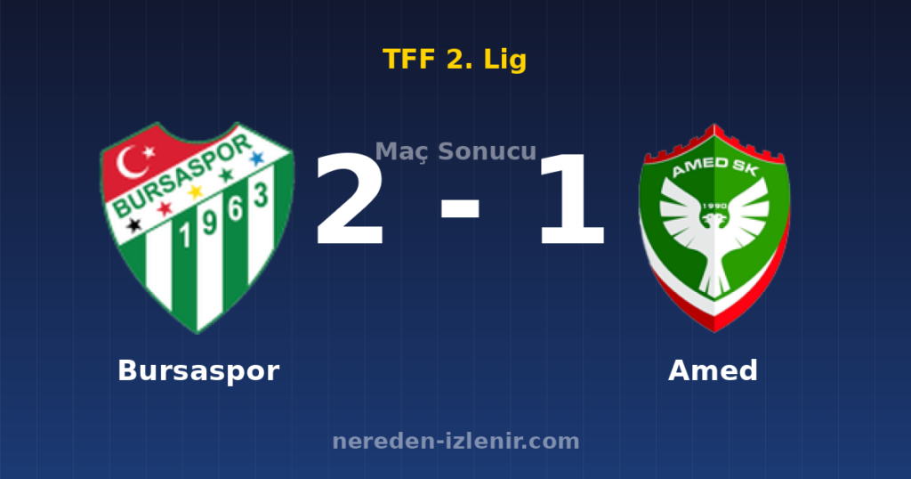 Bursaspor 2-1 Amed