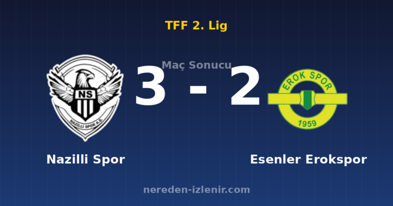 Nazilli Spor 3-2 Esenler Erokspor