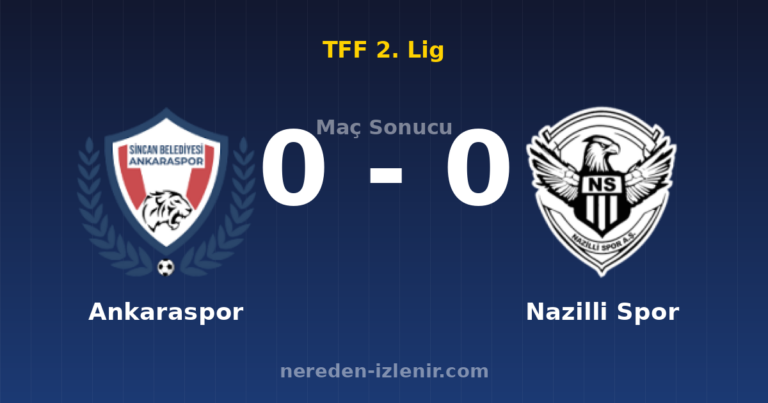 Ankaraspor 0-0 Nazilli Spor