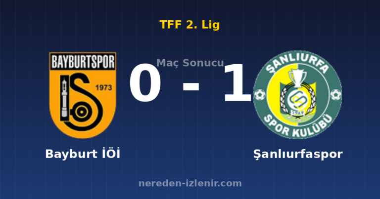 Bayburt İÖİ 0-1 Şanlıurfaspor