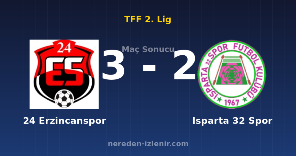 24 Erzincanspor 3-2 Isparta 32 Spor