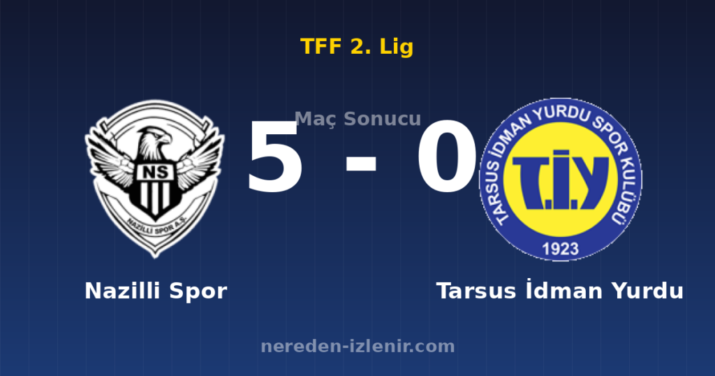 Nazilli Spor 5-0 Tarsus İdman Yurdu