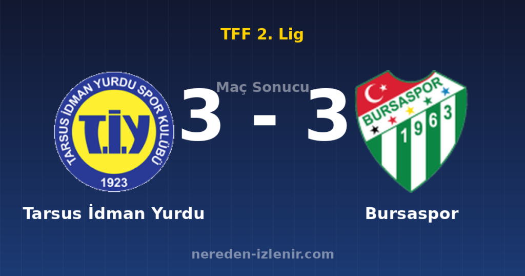 Tarsus İdman Yurdu 3-3 Bursaspor